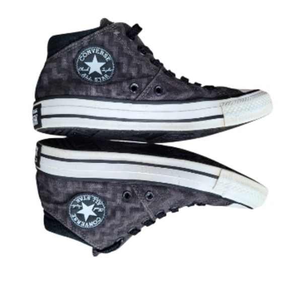 Converse All Star Chuck Taylor Madglam Glam Chevron Black Gray Sneaker Women 7 - Picture 2 of 12